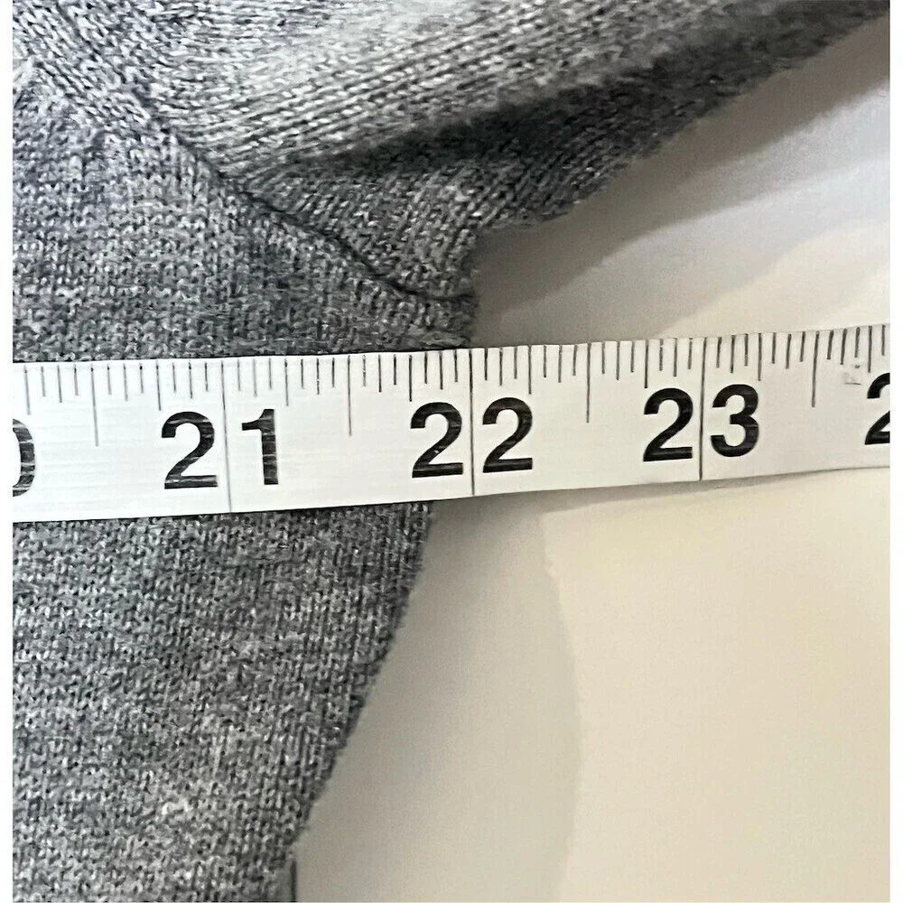 Men's Full Zip Knit Sweater Cardigan Jacket Gray L Fall Winter Cozy Comfy